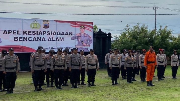 Polres Klaten Gelar Apel Kesiapsiagaan Hadapi Bencana Hidrometeorologi