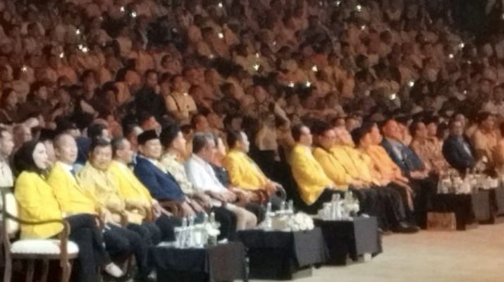 PDIP hadir di HUT Golkar, Prabowo: Saya Merasa Nyaman ada Mbak Puan