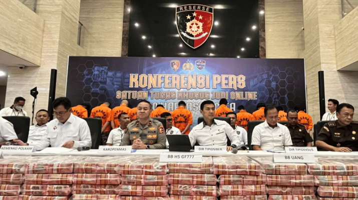 Polri Sita Rp61 Miliar dari 3 Sindikat Judol Internasional