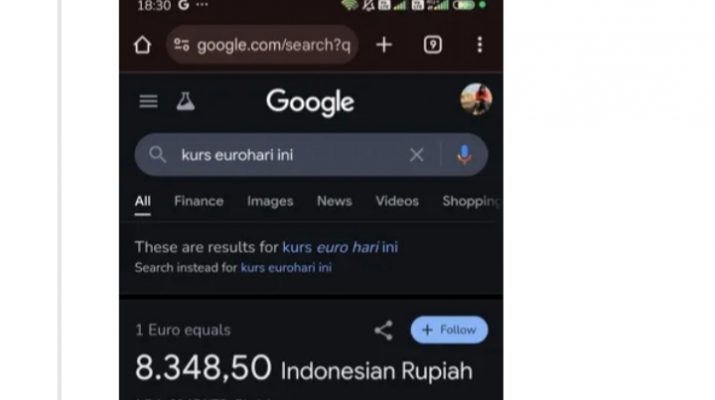 Ramai Nilai Tukar Rupiah Mendadak Rp8.170 per Dollar AS, Euro pun Sama, Google Error?