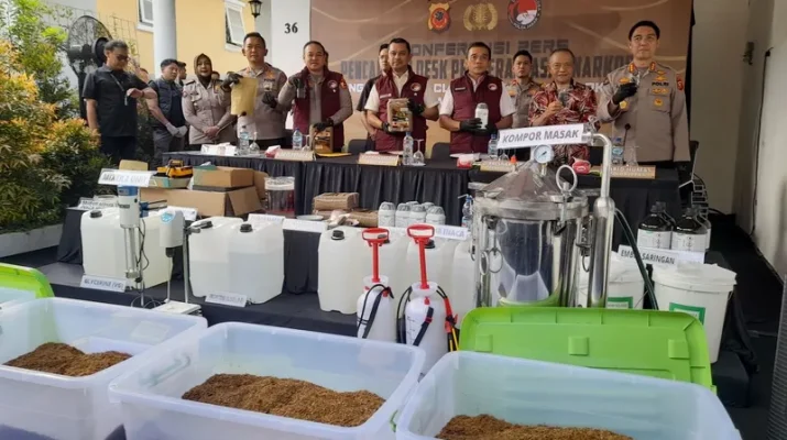Narkoba Senilai Rp350 M Disita di Laboratorium Tersembunyi di Sentul