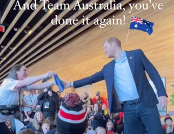 Pangeran Harry Berbagi Momen Ceria dengan Tim Australia di Invictus Games Vancouver
