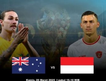Timnas Indonesia tertinggal 2-0 lewat dua gol cepat Australia