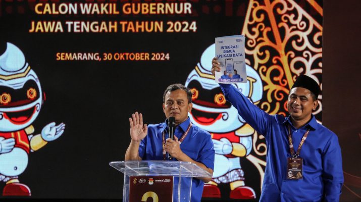 Pilgub Jateng: Kalahkan Andika-Hendrar, Elektabilitas Luthfi-Taj Yasin Kokoh di 57,8%