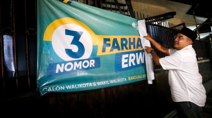 Memasuki Masa Tenang, Farhan Bersama Relawan Copot Alat Peraga Kampanye