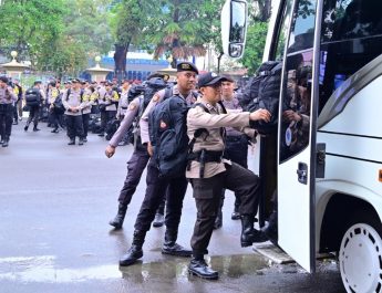 Perkuat Pengamanan 1.585 TPS, Polda Jambi Geser Ratusan Personel ke Daerah