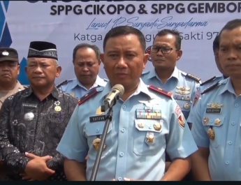 TNI-AU Bangun Dapur Sehat Program Makanan Bergizi Gratis di Cikopo Purwakarta