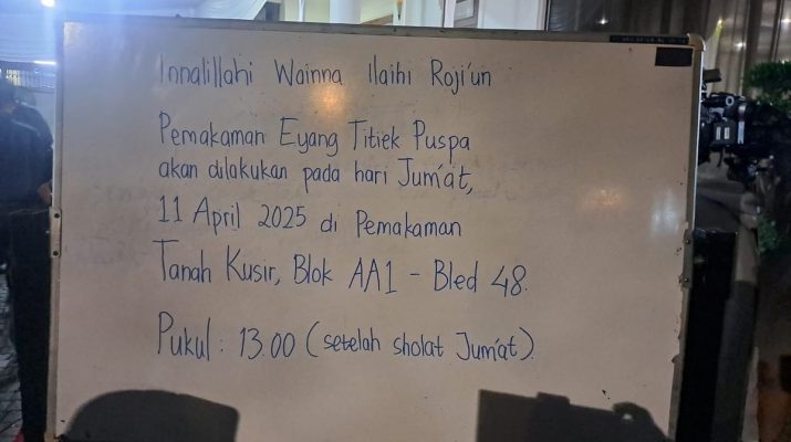 Titiek Puspa Meninggal, Prosesi Pemakaman Digelar Usai Salat Jumat 11 April 2025