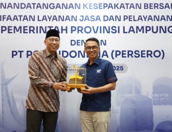 Gubernur Lampung dan Pos Indonesia Kerja Sama Pemanfaatan Layanan Jasa dan Pelayanan Publik.