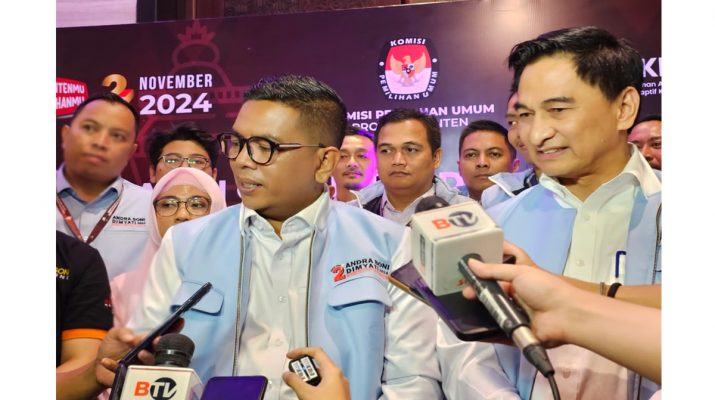Kredibilitas dan Popularitas Pasangan Calon Gubernur Banten Andra Soni-Dimyati Naik Jadi 67 Persen