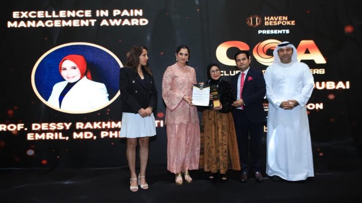 Dokter Dessy Rakhmawati Emril, Guru Besar FK USK Dianugerahi Excellence in Pain Management Award di Dubai