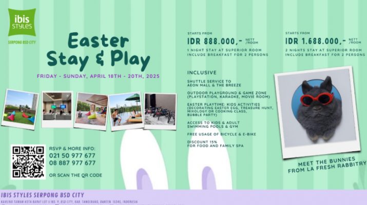 Liburan Paskah Seru Bersama Kelinci di ibis Styles Serpong BSD City