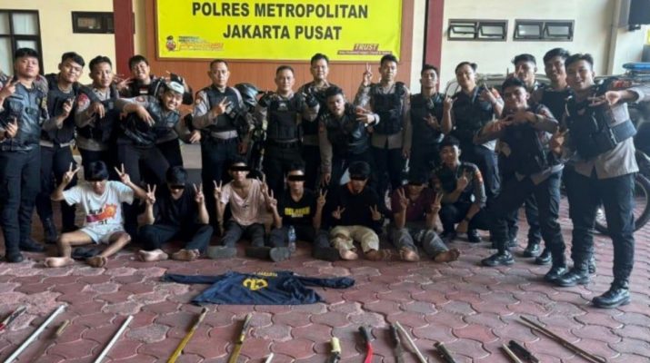 6 Remaja Hendak Tawuran Ditangkap Polres Metro Jakarta Pusat