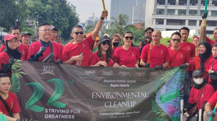 Rayakan HUT ke-22 PT. MGM, Horison Ultima Menteng bersama Horison Region Jakarta  Lakukan Aksi Bersih Ciliwung