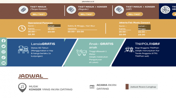 Cara Mudah Beli Tiket PRJ 2025, Berikut Harga Terbarunya!