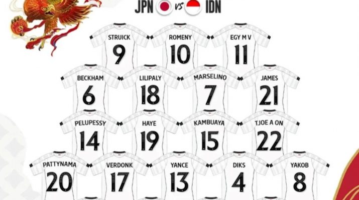 Susunan Pemain Indonesia vs Jepang – Kualifikasi Piala Dunia 2026