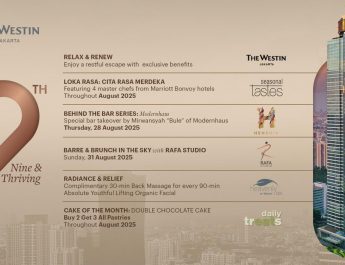 The Westin Jakarta Rayakan Ulang Tahun ke-9 dengan Serangkaian Aktivitas dan Promosi Spesial