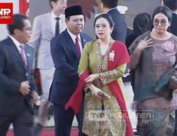 Puan Maharani Padukan Kebaya Hijau dan Selendang Merah di Sidang Tahunan MPR 2025