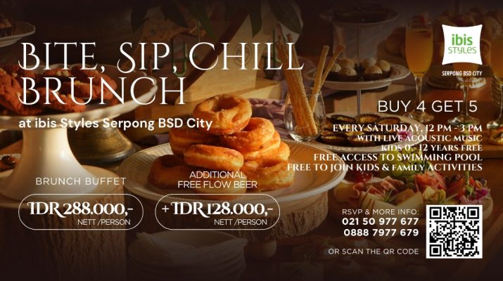 ibis Styles Serpong BSD City Luncurkan “Bite, Sip, Chill Brunch”, Nikmati Sensasi Brunch Buffet Setiap Sabtu