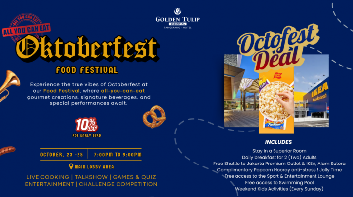 Golden Tulip Essential Tangerang Hadirkan Promo Eksklusif Octofest Deal & Oktoberfest Food Festival di Bulan Oktober 2025