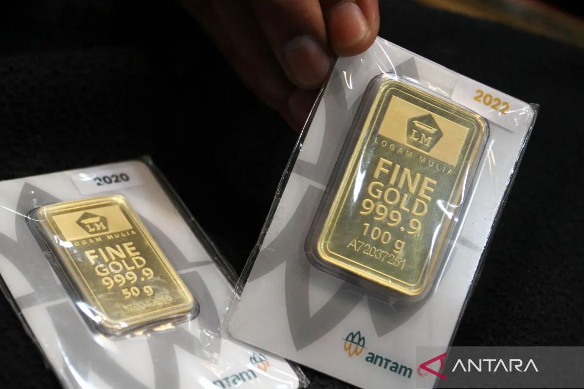 Harga emas Antam kembali melonjak pada Rabu