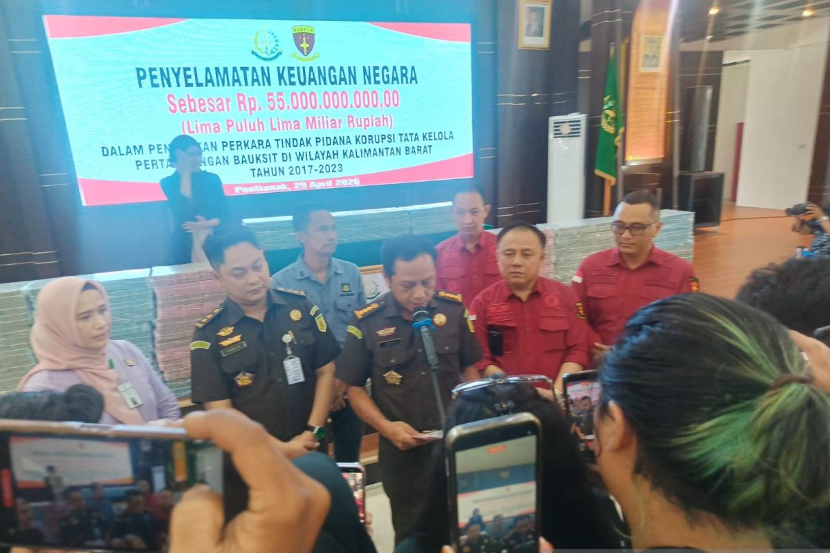 Kejati Kalbar kembali selamatkan Rp55 miliar dari kasus Bauksit