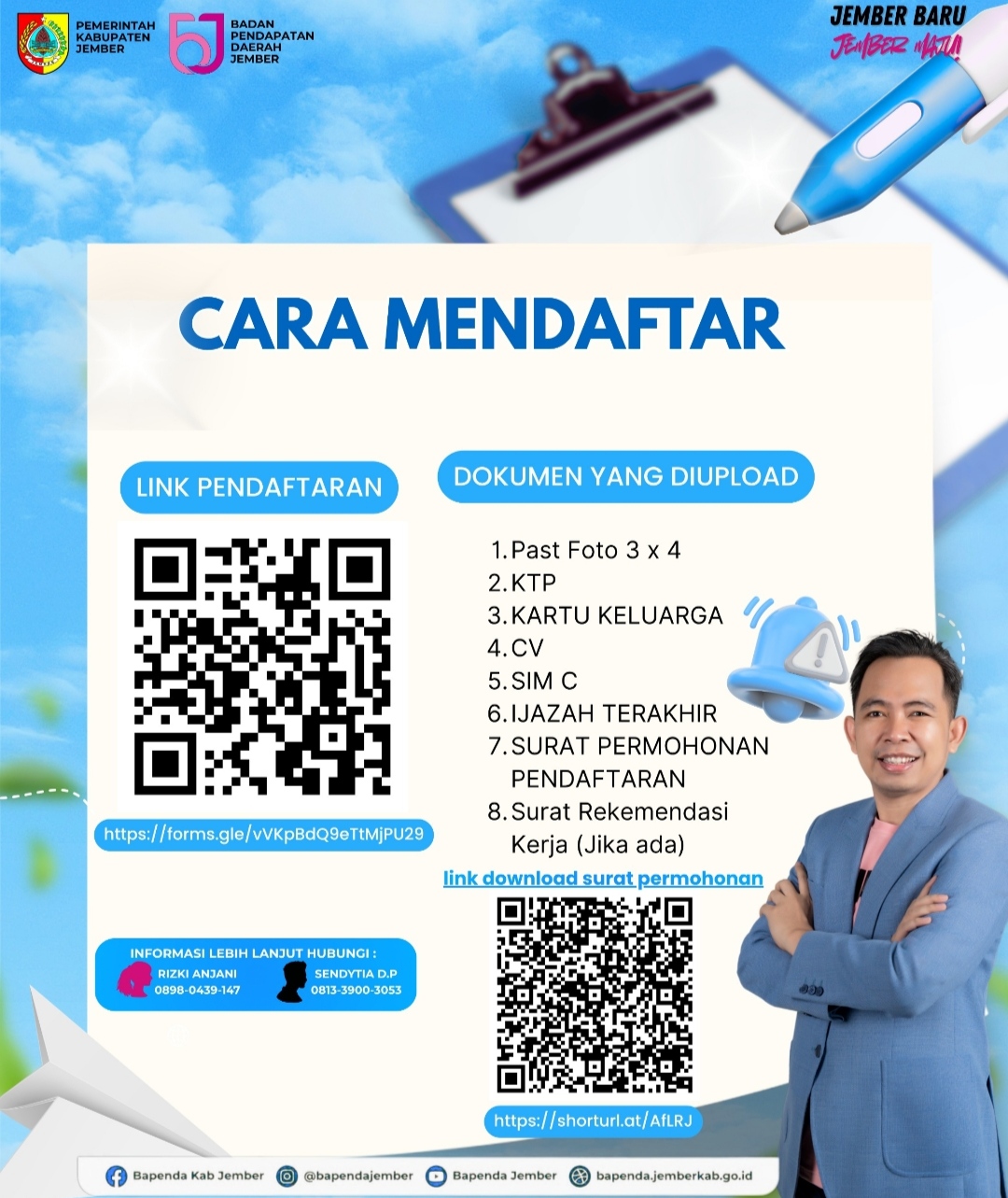 Flyer Open rekrutmen tenaga survei pajak. Foto istimewa