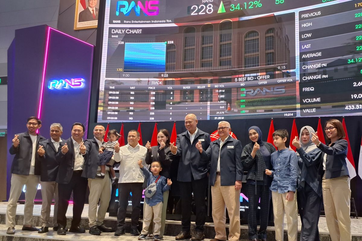 RANS Entertainment resmi IPO di pasar modal himpun dana Rp429,3 miliar